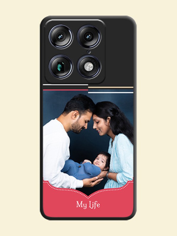 Classic Plain Design with Name On Space Black Custom Soft Matte Mobile Back Cover - Motorola Signature 5G