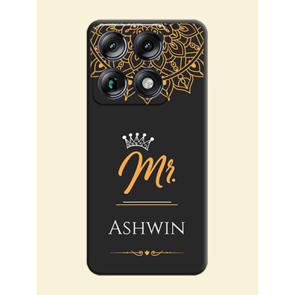 Mr Name with Floral Design On Space Black Custom Soft Matte Mobile Back Cover - Motorola Signature 5G Mr Name with Floral Design On Space Black Custom Soft Matte Mobile Back Cover - Motorola Signature 5G