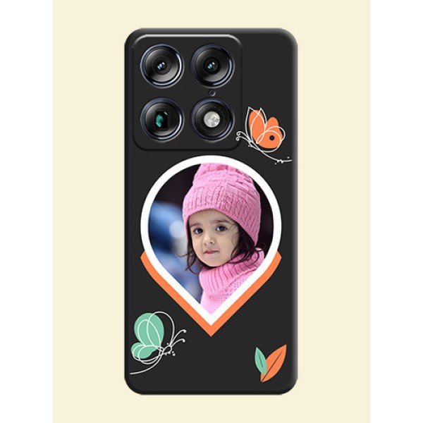 Upload Pic With Simple Butterly Design On Space Black Custom Soft Matte Mobile Back Cover - Motorola Signature 5G Upload Pic With Simple Butterly Design On Space Black Custom Soft Matte Mobile Back Cover - Motorola Signature 5G