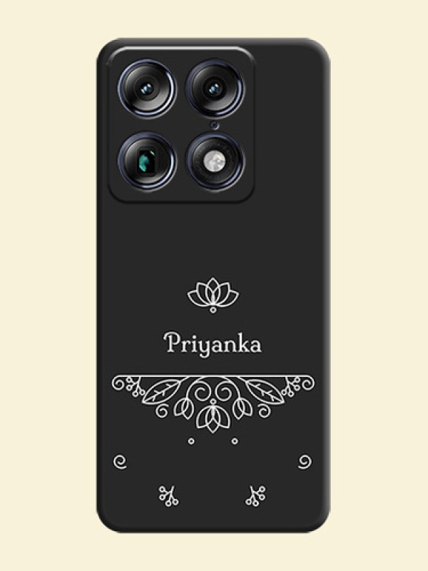 Lotus Garden Custom Text On Space Black Custom Soft Matte Mobile Back Cover - Motorola Signature 5G