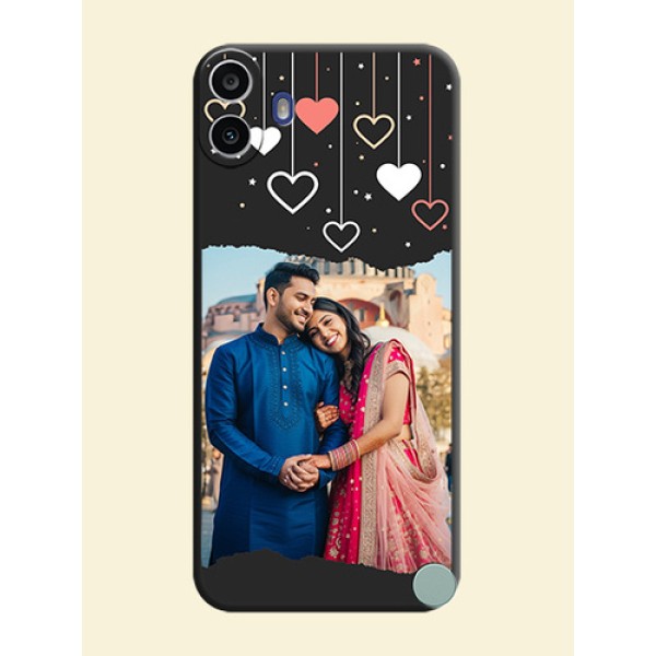 Love Hangings with Splash Wave Picture On Space Black Custom Soft Matte Mobile Back Cover - Nothing Cmf Phone 1