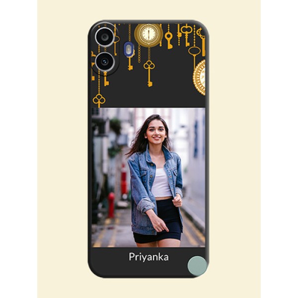 Decorative Design with Text On Space Black Custom Soft Matte Mobile Back Cover - Nothing Cmf Phone 1 Decorative Design with Text On Space Black Custom Soft Matte Mobile Back Cover - Nothing Cmf Phone 1