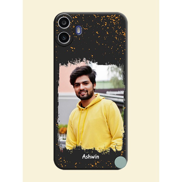 Spray Free Design on Photo On Space Black Custom Soft Matte Mobile Back Cover - Nothing Cmf Phone 1