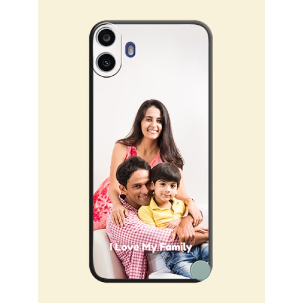 Full Single Pic Upload With Text On Space Black Custom Soft Matte Mobile Back Cover - Nothing Cmf Phone 1 Full Single Pic Upload With Text On Space Black Custom Soft Matte Mobile Back Cover - Nothing Cmf Phone 1