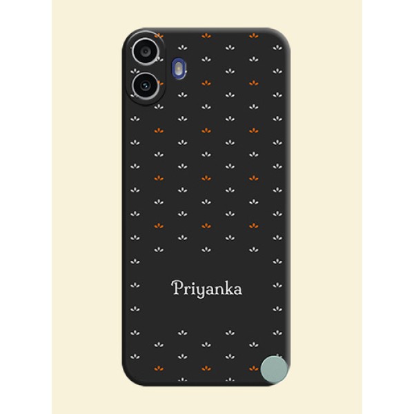 Simple Pattern With Custom Text On Space Black Custom Soft Matte Mobile Back Cover - Nothing Cmf Phone 1 Simple Pattern With Custom Text On Space Black Custom Soft Matte Mobile Back Cover - Nothing Cmf Phone 1