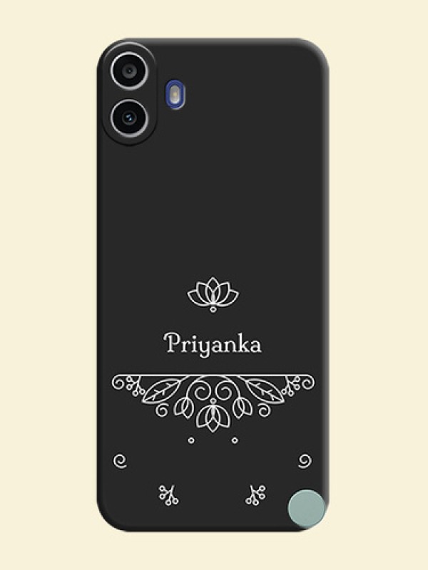 Lotus Garden Custom Text On Space Black Custom Soft Matte Mobile Back Cover - Nothing Cmf Phone 1
