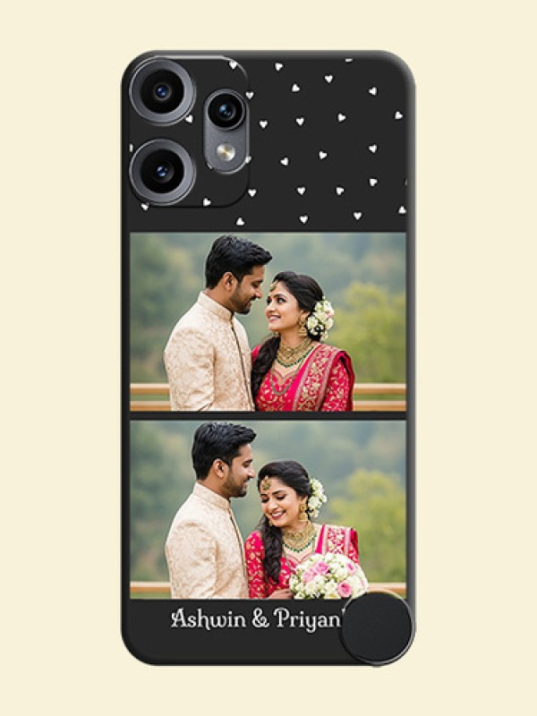 Miniature Love Symbols with Name On Space Black Custom Soft Matte Mobile Back Cover - Nothing CMF Phone 2 Pro 5G