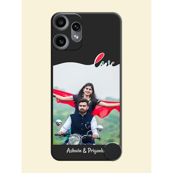 Fall in Love Pattern with Picture on Photo On Space Black Custom Soft Matte Mobile Back Cover - Nothing CMF Phone 2 Pro 5G Fall in Love Pattern with Picture on Photo On Space Black Custom Soft Matte Mobile Back Cover - Nothing CMF Phone 2 Pro 5G