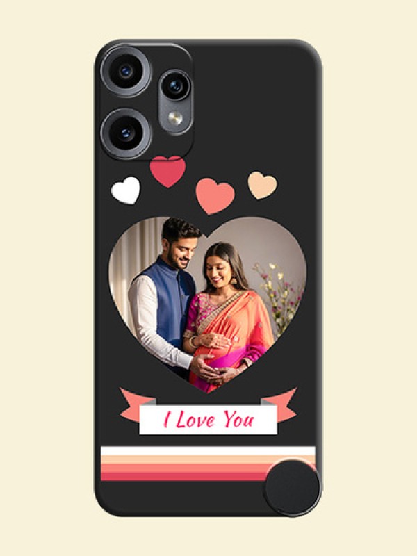 Love Shaped Photo with Colorful Stripes On Space Black Custom Soft Matte Mobile Back Cover - Nothing CMF Phone 2 Pro 5G