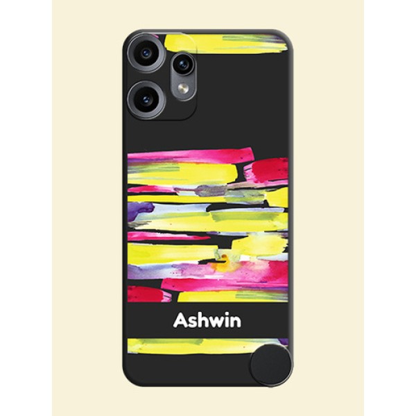 Brush Coloured On Space Black Custom Soft Matte Mobile Back Cover - Nothing CMF Phone 2 Pro 5G Brush Coloured On Space Black Custom Soft Matte Mobile Back Cover - Nothing CMF Phone 2 Pro 5G