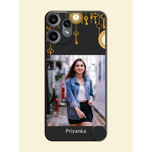 Decorative Design with Text On Space Black Custom Soft Matte Mobile Back Cover - Nothing CMF Phone 2 Pro 5G Decorative Design with Text On Space Black Custom Soft Matte Mobile Back Cover - Nothing CMF Phone 2 Pro 5G