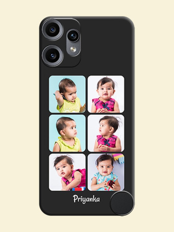 Floral Art with 6 Image Holder on Photo On Space Black Custom Soft Matte Mobile Back Cover - Nothing CMF Phone 2 Pro 5G