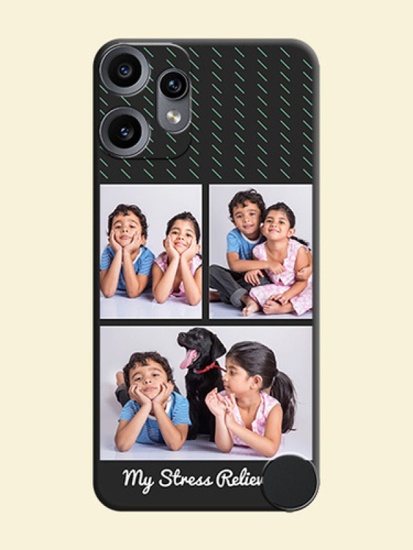 Cross Dotted Pattern with 2 Image Holder On Space Black Custom Soft Matte Mobile Back Cover - Nothing CMF Phone 2 Pro 5G