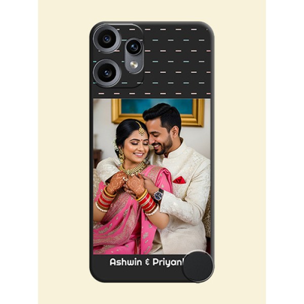 Line Pattern Design with Text On Space Black Custom Soft Matte Mobile Back Cover - Nothing CMF Phone 2 Pro 5G Line Pattern Design with Text On Space Black Custom Soft Matte Mobile Back Cover - Nothing CMF Phone 2 Pro 5G