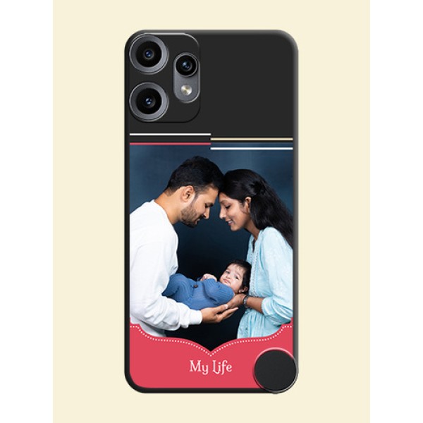 Classic Plain Design with Name On Space Black Custom Soft Matte Mobile Back Cover - Nothing CMF Phone 2 Pro 5G Classic Plain Design with Name On Space Black Custom Soft Matte Mobile Back Cover - Nothing CMF Phone 2 Pro 5G