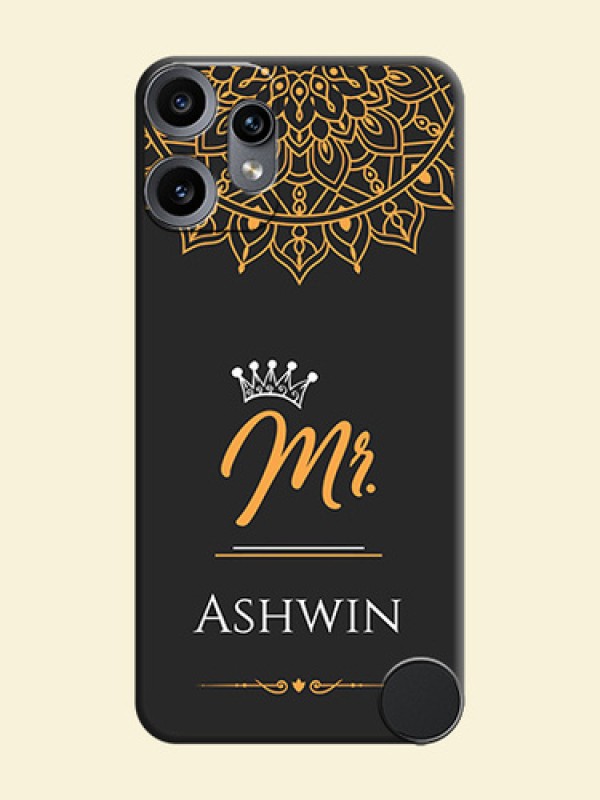 Mr Name with Floral Design On Space Black Custom Soft Matte Mobile Back Cover - Nothing CMF Phone 2 Pro 5G