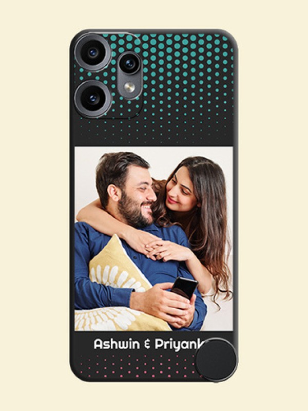 Faded Dots with Grunge Photo Frame and Text On Space Black Custom Soft Matte Mobile Back Cover - Nothing CMF Phone 2 Pro 5G