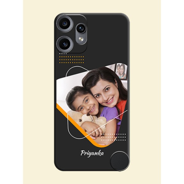 Yellow Triangle on Photo On Space Black Custom Soft Matte Mobile Back Cover - Nothing CMF Phone 2 Pro 5G