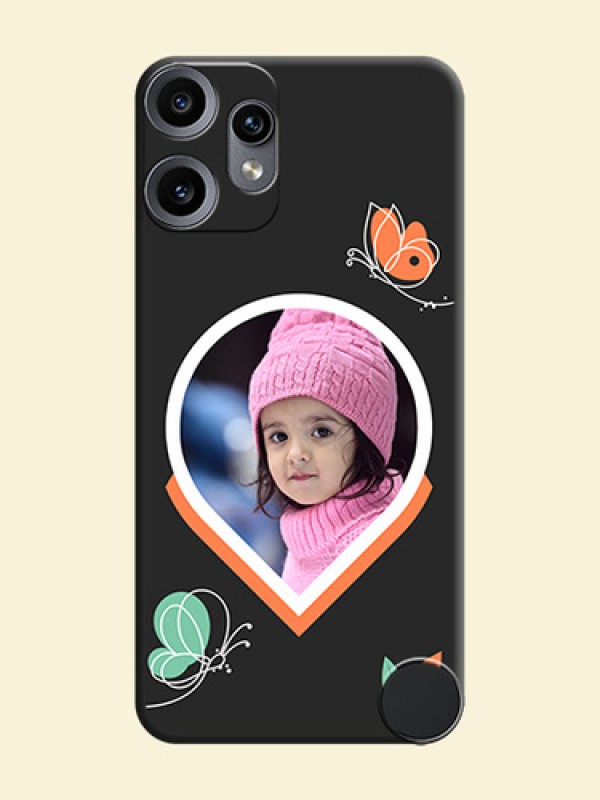 Upload Pic With Simple Butterly Design On Space Black Custom Soft Matte Mobile Back Cover - Nothing CMF Phone 2 Pro 5G