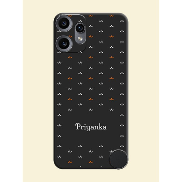 Simple Pattern With Custom Text On Space Black Custom Soft Matte Mobile Back Cover - Nothing CMF Phone 2 Pro 5G Simple Pattern With Custom Text On Space Black Custom Soft Matte Mobile Back Cover - Nothing CMF Phone 2 Pro 5G