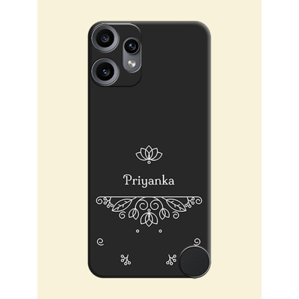 Lotus Garden Custom Text On Space Black Custom Soft Matte Mobile Back Cover - Nothing CMF Phone 2 Pro 5G Lotus Garden Custom Text On Space Black Custom Soft Matte Mobile Back Cover - Nothing CMF Phone 2 Pro 5G
