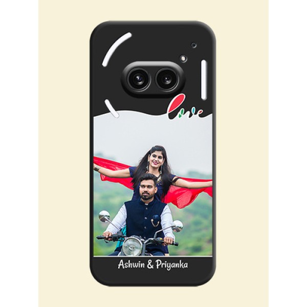 Fall in Love Pattern with Picture - Photo on Space Black Soft Matte Mobile Case - Nothing Phone 2A 5G Fall in Love Pattern with Picture - Photo on Space Black Soft Matte Mobile Case - Nothing Phone 2A 5G