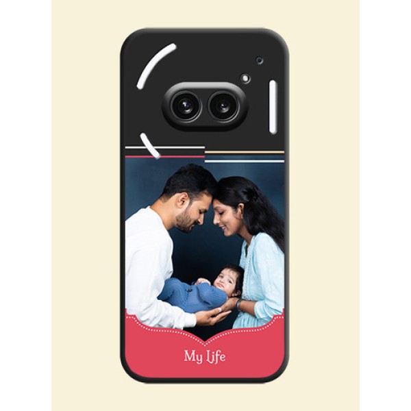 Classic Plain Design with Name - Photo on Space Black Soft Matte Phone Cover - Nothing Phone 2A 5G