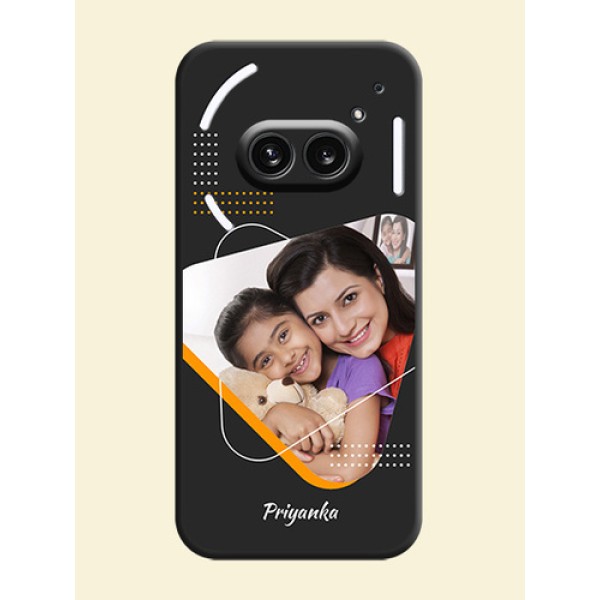 Yellow Triangle - Photo on Space Black Soft Matte Phone Cover - Nothing Phone 2A 5G Yellow Triangle - Photo on Space Black Soft Matte Phone Cover - Nothing Phone 2A 5G