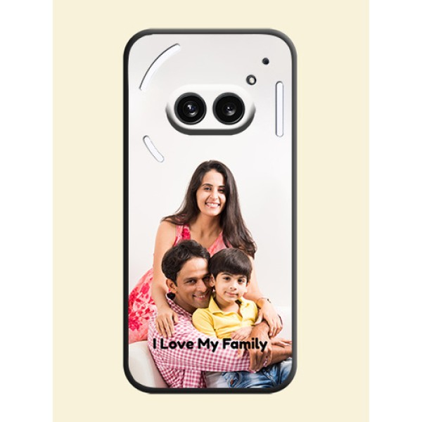 Full Single Pic Upload With Text On Space Black Personalized Soft Matte Phone Covers - Nothing Phone 2A 5G Full Single Pic Upload With Text On Space Black Personalized Soft Matte Phone Covers - Nothing Phone 2A 5G
