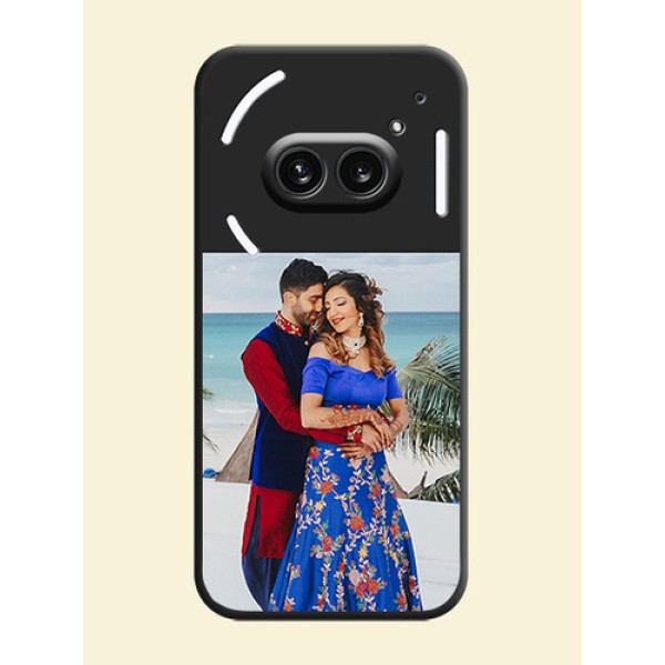 Image Upload With Space Black Color On Custom Soft Matte Mobile Back Cover - Nothing Phone 2A 5G Image Upload With Space Black Color On Custom Soft Matte Mobile Back Cover - Nothing Phone 2A 5G