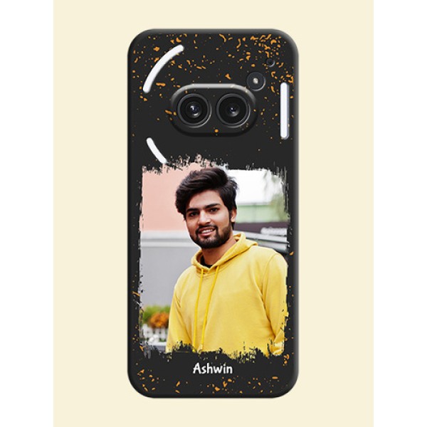 Spray Free Design on Photo On Space Black Custom Soft Matte Mobile Back Cover - Nothing Phone 2A Plus