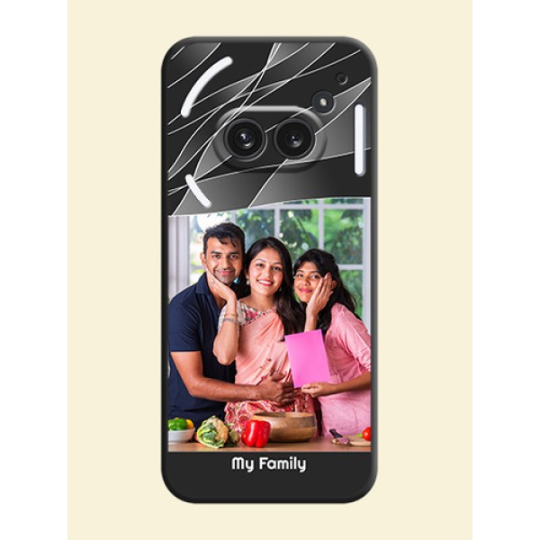 Mixed Wave Lines on Photo On Space Black Custom Soft Matte Mobile Back Cover - Nothing Phone 2A Plus