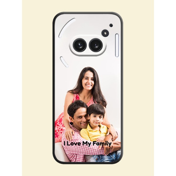 Full Single Pic Upload With Text On Space Black Custom Soft Matte Mobile Back Cover - Nothing Phone 2A Plus Full Single Pic Upload With Text On Space Black Custom Soft Matte Mobile Back Cover - Nothing Phone 2A Plus
