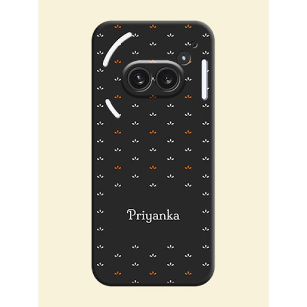 Simple Pattern With Custom Text On Space Black Custom Soft Matte Mobile Back Cover - Nothing Phone 2A Plus Simple Pattern With Custom Text On Space Black Custom Soft Matte Mobile Back Cover - Nothing Phone 2A Plus