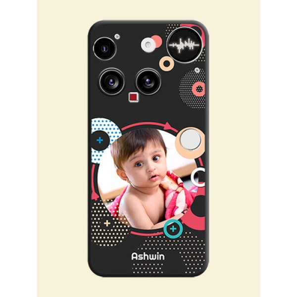 Multicoloured Round Image On Space Black Custom Soft Matte Mobile Back Cover - Nothing Phone 3 5G Multicoloured Round Image On Space Black Custom Soft Matte Mobile Back Cover - Nothing Phone 3 5G