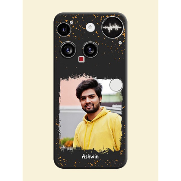 Spray Free Design on Photo On Space Black Custom Soft Matte Mobile Back Cover - Nothing Phone 3 5G