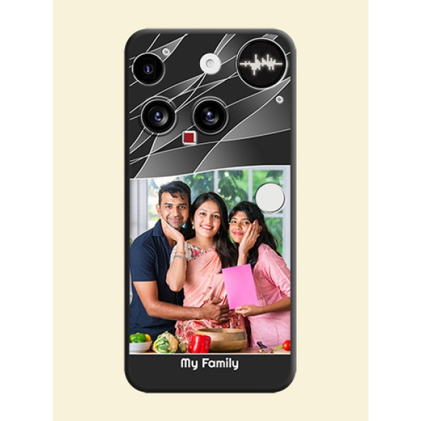 Mixed Wave Lines on Photo On Space Black Custom Soft Matte Mobile Back Cover - Nothing Phone 3 5G