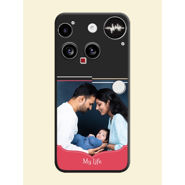 Classic Plain Design with Name On Space Black Custom Soft Matte Mobile Back Cover - Nothing Phone 3 5G Classic Plain Design with Name On Space Black Custom Soft Matte Mobile Back Cover - Nothing Phone 3 5G
