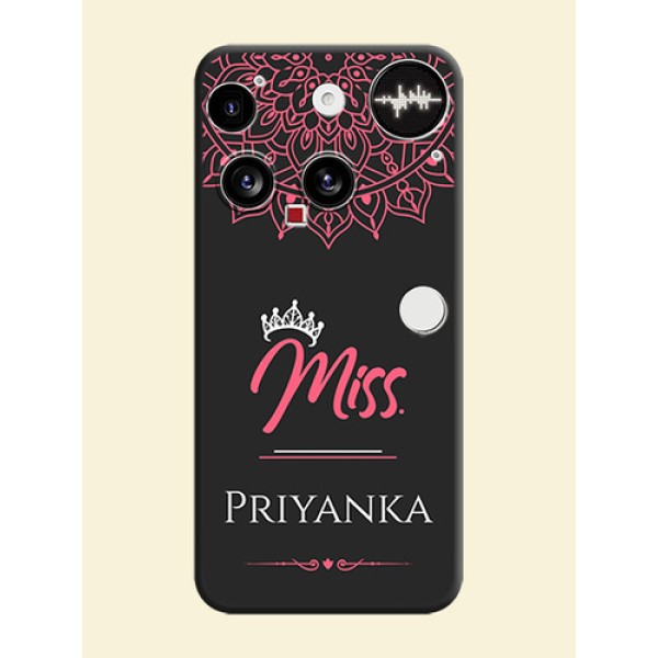 Mrs Name with Floral Design On Space Black Custom Soft Matte Mobile Back Cover - Nothing Phone 3 5G Mrs Name with Floral Design On Space Black Custom Soft Matte Mobile Back Cover - Nothing Phone 3 5G