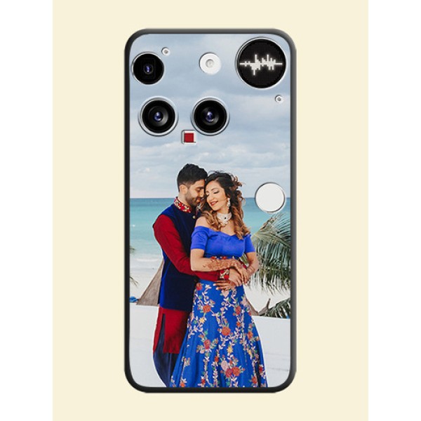 Full Single Pic Upload On Space Black Custom Soft Matte Mobile Back Cover - Nothing Phone 3 5G Full Single Pic Upload On Space Black Custom Soft Matte Mobile Back Cover - Nothing Phone 3 5G