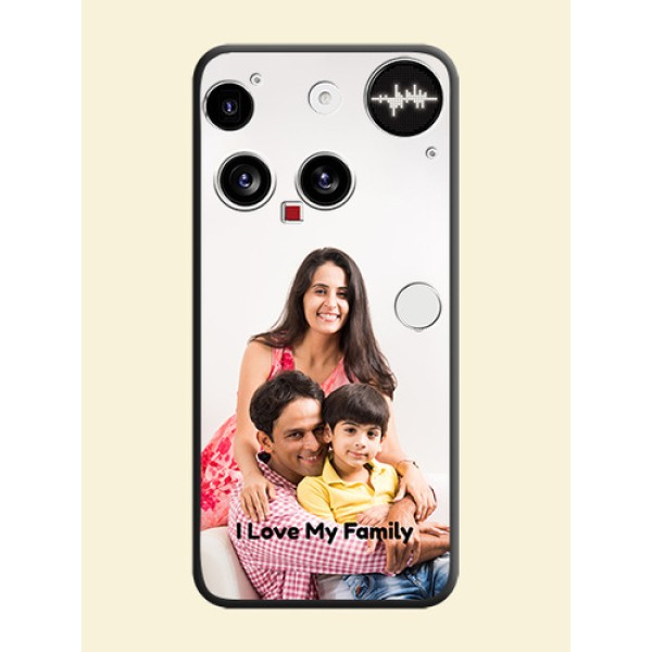 Full Single Pic Upload With Text On Space Black Custom Soft Matte Mobile Back Cover - Nothing Phone 3 5G Full Single Pic Upload With Text On Space Black Custom Soft Matte Mobile Back Cover - Nothing Phone 3 5G