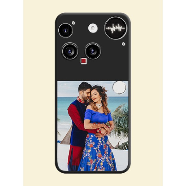Image Upload With Space Black Color On Custom Soft Matte Mobile Back Cover - Nothing Phone 3 5G Image Upload With Space Black Color On Custom Soft Matte Mobile Back Cover - Nothing Phone 3 5G