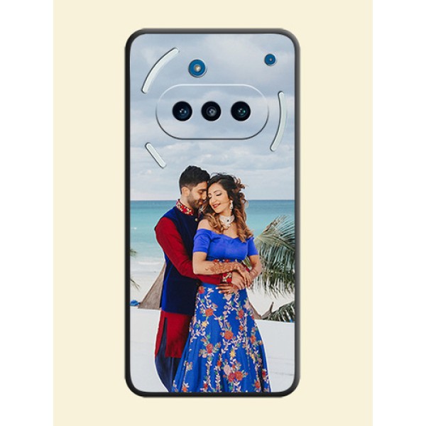 Full Single Pic Upload On Space Black Custom Soft Matte Mobile Back Cover - Nothing Phone 3a 5G Full Single Pic Upload On Space Black Custom Soft Matte Mobile Back Cover - Nothing Phone 3a 5G