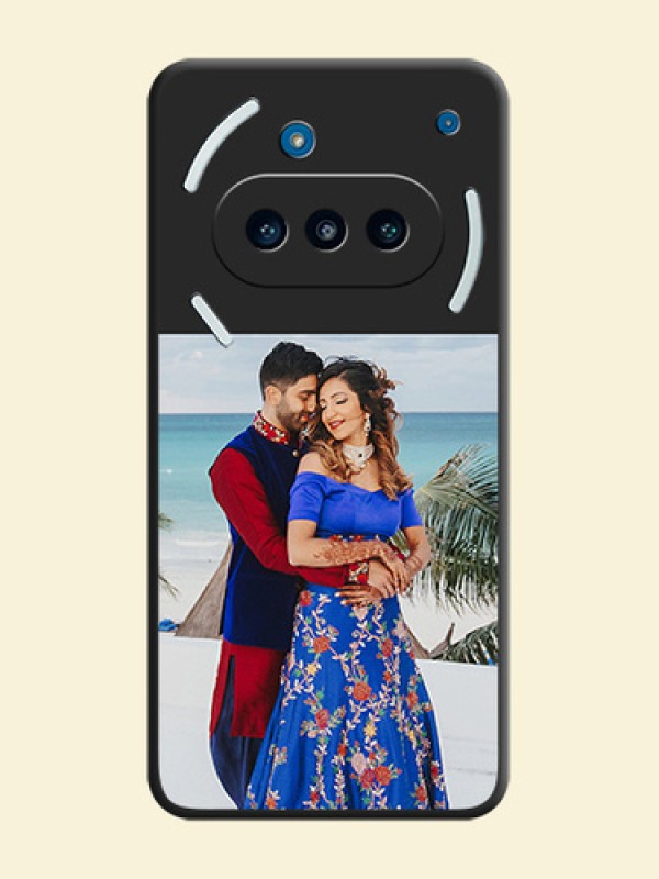 Image Upload With Space Black Color On Custom Soft Matte Mobile Back Cover - Nothing Phone 3A 5G