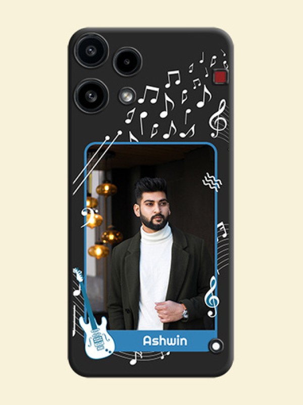 Musical Theme Design with Text on Photo On Space Black Custom Soft Matte Mobile Back Cover - Nothing Phone 3A Lite 5G