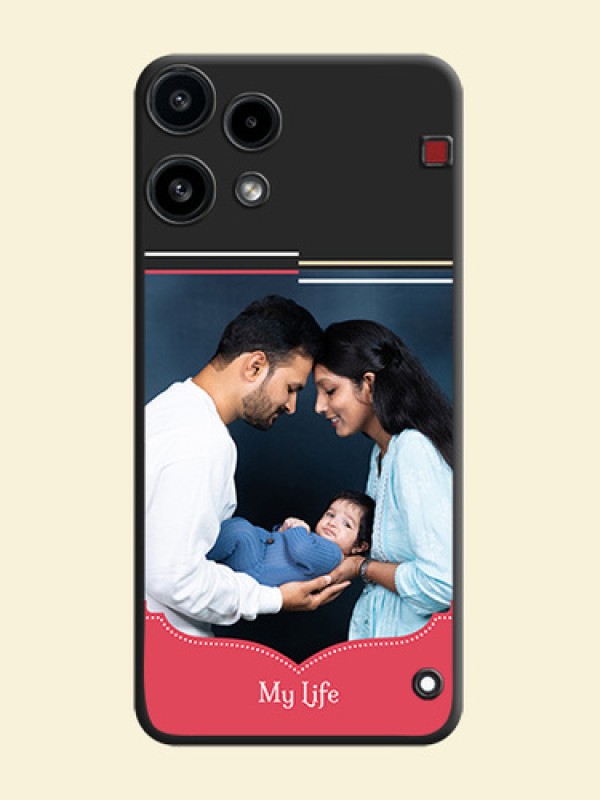 Classic Plain Design with Name On Space Black Custom Soft Matte Mobile Back Cover - Nothing Phone 3A Lite 5G