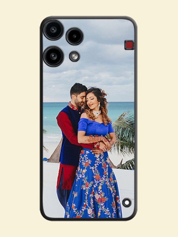 Full Single Pic Upload On Space Black Custom Soft Matte Mobile Back Cover - Nothing Phone 3A Lite 5G