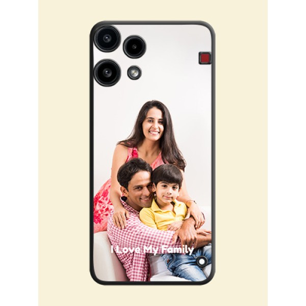 Full Single Pic Upload With Text On Space Black Custom Soft Matte Mobile Back Cover - Nothing Phone 3A Lite 5G Full Single Pic Upload With Text On Space Black Custom Soft Matte Mobile Back Cover - Nothing Phone 3A Lite 5G