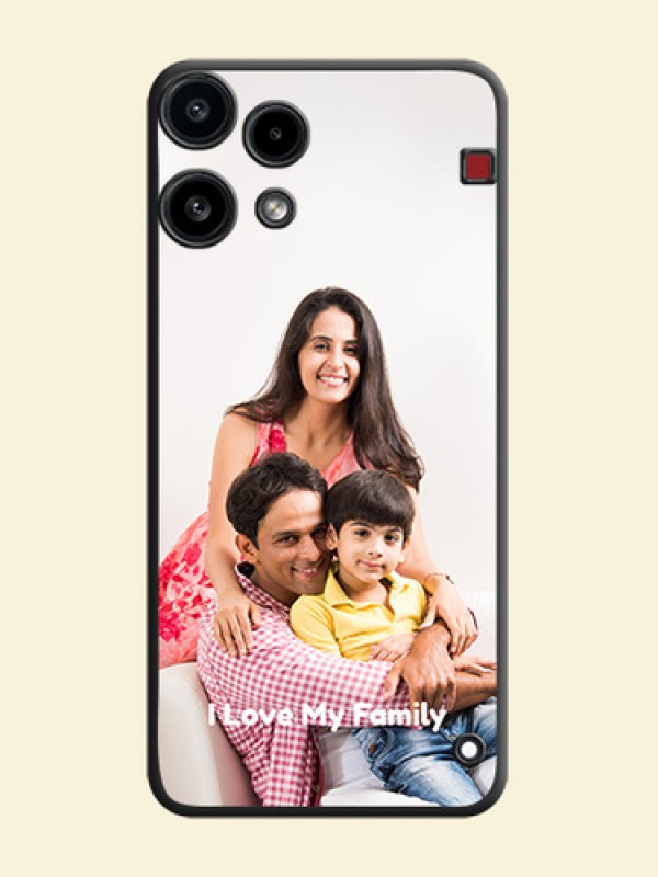 Full Single Pic Upload With Text On Space Black Custom Soft Matte Mobile Back Cover - Nothing Phone 3A Lite 5G