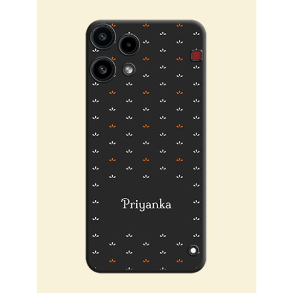 Simple Pattern With Custom Text On Space Black Custom Soft Matte Mobile Back Cover - Nothing Phone 3A Lite 5G Simple Pattern With Custom Text On Space Black Custom Soft Matte Mobile Back Cover - Nothing Phone 3A Lite 5G
